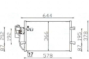 Skraplacz Klimatyzacji Mercedes A-klasa W 168 98-