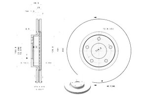 Tarcze Hamulcowe 2szt. Mazda 3 5 1.6d-2.5 10.03- B