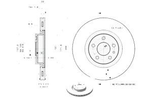 Tarcze Hamulcowe 2szt. Fiat 500l 0.9-1.6d 09.12- B