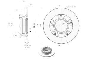 Tarcze Hamulcowe 2szt. Ford Transit 2.2d-3.2d 04.0