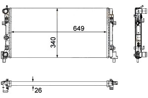 Chłodnica Vw Polo 1,2 1,4 09- Hella
