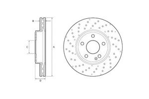 Tarcze Hamulcowe 2szt Mercedes A (w176) B (w246 W2