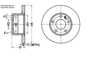 Tarcze Hamulcowe 2szt. Bmw 5 (e12) 7 (e23) 1.8-2.8