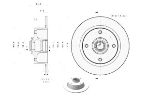 Tarcze Hamulcowe 2szt. Vw Kaefer 1.2-1.6 01.60-07.
