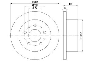 Tarcze Hamulcowe Mintex 1607880480 424930 4249a1 4