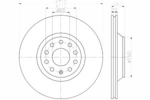 Tarcze Hamulcowe 2szt Vw Tył Golf 5 310mm Went Tex