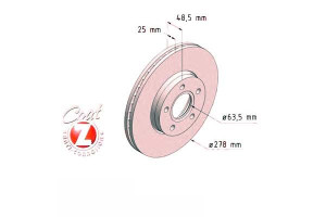 Tarcze Hamulcowe 2szt Ford Focus Ii 04-11 Zimmerma