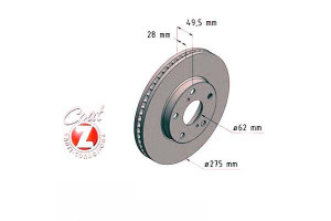 Tarcze Hamulcowe 2szt Toyota Camry 91-01 Zimmerman