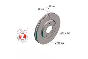 Tarcze Hamulcowe 2szt Chrysler Voyager 00-08 Zimme