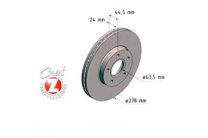 Tarcze Hamulcowe 2szt Ford Tourneo Connect 02- Zim