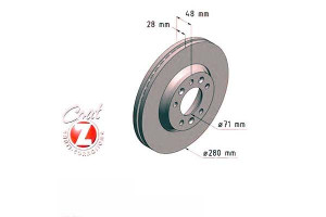 Tarcze Hamulcowe 2szt Fiat Scudo 07- Przód Zimmerm