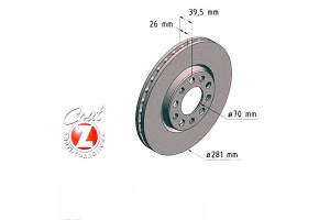 Tarcze Hamulcowe 2szt Alfa Romeo Giulietta 10- Zim