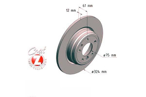 Tarcze Hamulcowe 2szt Bmw 7 E38 94-01 Tył Zimmerma