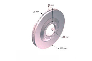 Tarcze Hamulcowe 2szt Opel Frontera 95-04 (+abs) Z