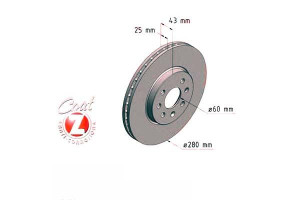 Tarcze Hamulcowe 2szt Opel Astra H 04-10 Zimmerman