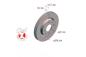 Tarcze Hamulcowe 2szt Mitsubishi Lancer 03-07 Przó