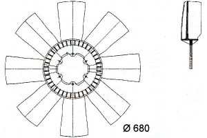 Wiatrak Wentylatora (śr. 680 Mm Ilość Łopat 8) Mer