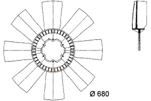 Wiatrak Wentylatora (śr. 680 Mm Ilość Łopat 8) Mer
