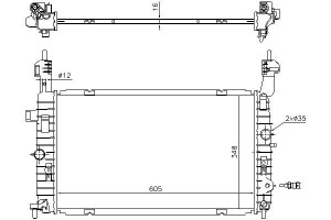 Chłodnica Silnika Opel Meriva A 1.6 01.06-05.10 Ni