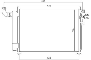 Skraplacz Klimatyzacji Kia Rio Ii 1.5d 03.05- Niss