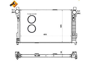 Chłodnica Mercedes W203 270cdi 00-07 Nrf