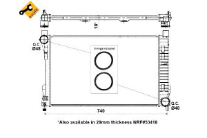 Chłodnica Mercedes W203 Cklasa 00- Nrf