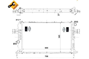 Chłodnica Opel Astra H 2,0turbo 04- Nrf
