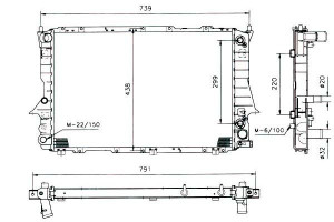 Chłodnica Silnika Audi 100 2.8 12.90-07.94 Nrf