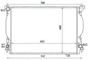 Chłodnica Vw A4 A6 3,0 3,2fsi Nrf