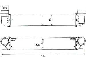 Intercooler Bmw E39 2,0-3,0d Nrf