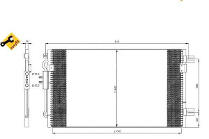 Skraplacz Klimatyzacji Chrysler Voyager 2,8crd Nrf