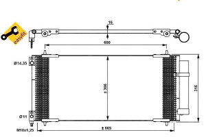 Skraplacz Klimatyzacji Citroen C5 04- Nrf
