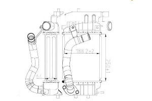 Intercooler Toyota Yaris 1,4d4 06- Nrf