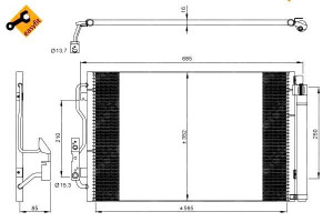 Skraplacz Klimatyzacji Bmw 1 (f30 F20) 11- Nrf
