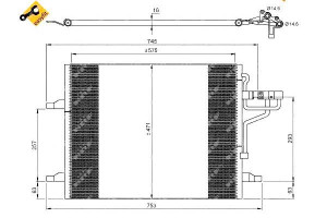 Skraplacz Klimatyzacji Ford Kuga 02 08- 2,0 2,5d N