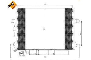 Skraplacz Klimatyzacji Mercedes W211 02- Nrf