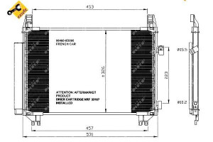 Skraplacz Klimatyzacji Toyota Yaris 06- 1,4d4d Nrf