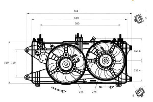 Wentylator Chłodnicy Fiat Doblo 1,3 1,9d 01- Nrf