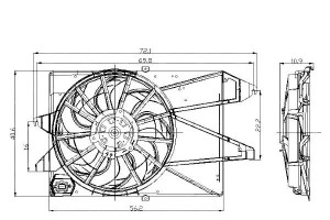 Wentylator Chłodnicy Ford Mondeo 00-07 -ac Nrf