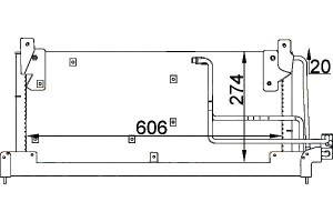 Skraplacz Klimatyzacji Opel Corsa B Hella