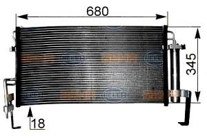 Skraplacz Klimatyzacji Hyundai Santa Fe 01- Hella