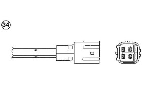 Sonda Lambda Subaru Forester 2.5 05- Ngk