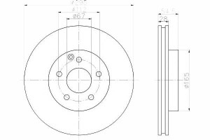 Tarcze Hamulcowe 2szt Mercedes Przód W211 S211 02-