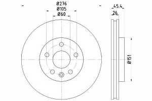 Tarcze Hamulcowe 2szt Opel Przód Astra K 1,0-1,6 1
