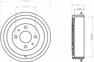 Bębny Hamulcowe Fiat Tył Bravo A Marea 203mm Texta