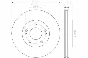Tarcze Hamulcowe 2szt Mitsubishi Przód Lancer 03-