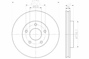 Tarcze Hamulcowe 2szt Mitsubishi Przód Lancer 08-