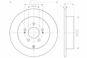 Tarcze Hamulcowe 2szt Mitsubishi Tył Grandis 04- T