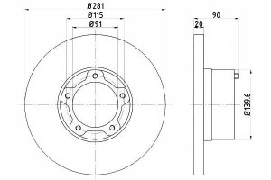 Tarcze Hamulcowe 2szt Vw Przód Lt 28-55 Textar