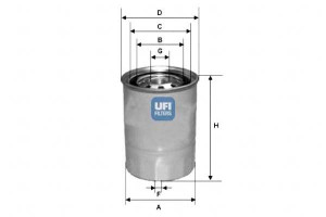 Filtr Paliwa Diesel Ufi